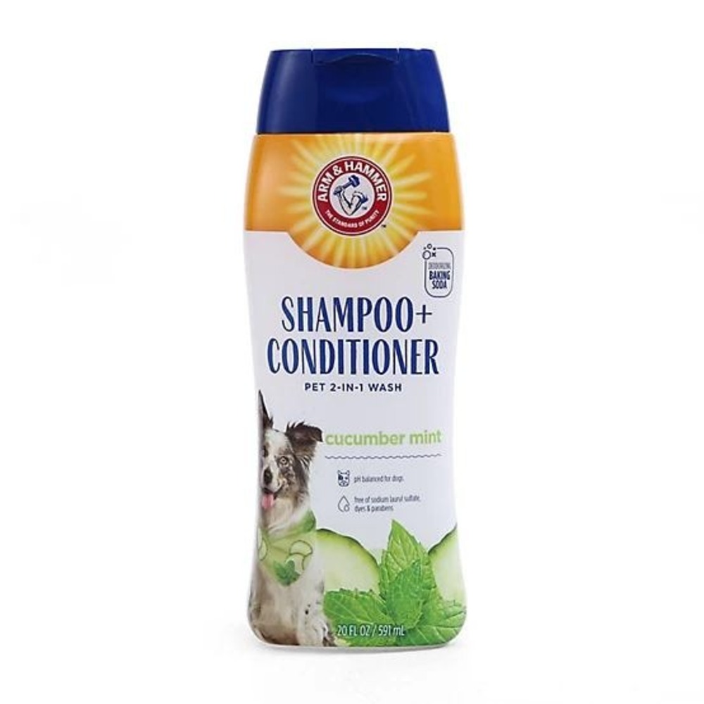 Arm & Hammer 2-in-1 Dog Shampoo Conditioner Cucumber Mint 20oz NEW